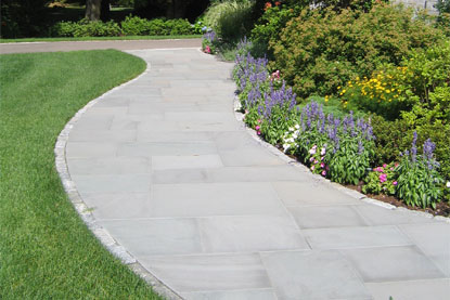 Stone walkway on commercial property